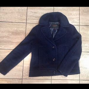 Coach Navy Blue Bomber w/ Leather Detailing